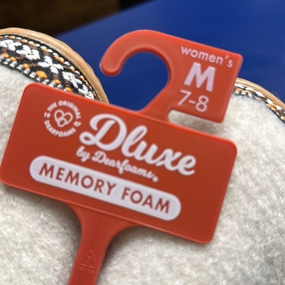 NEW dluxe by dearfoams Women's Juniper Slide Slippers - Oatmeal sz 7/8 … - Picture 4 of 4